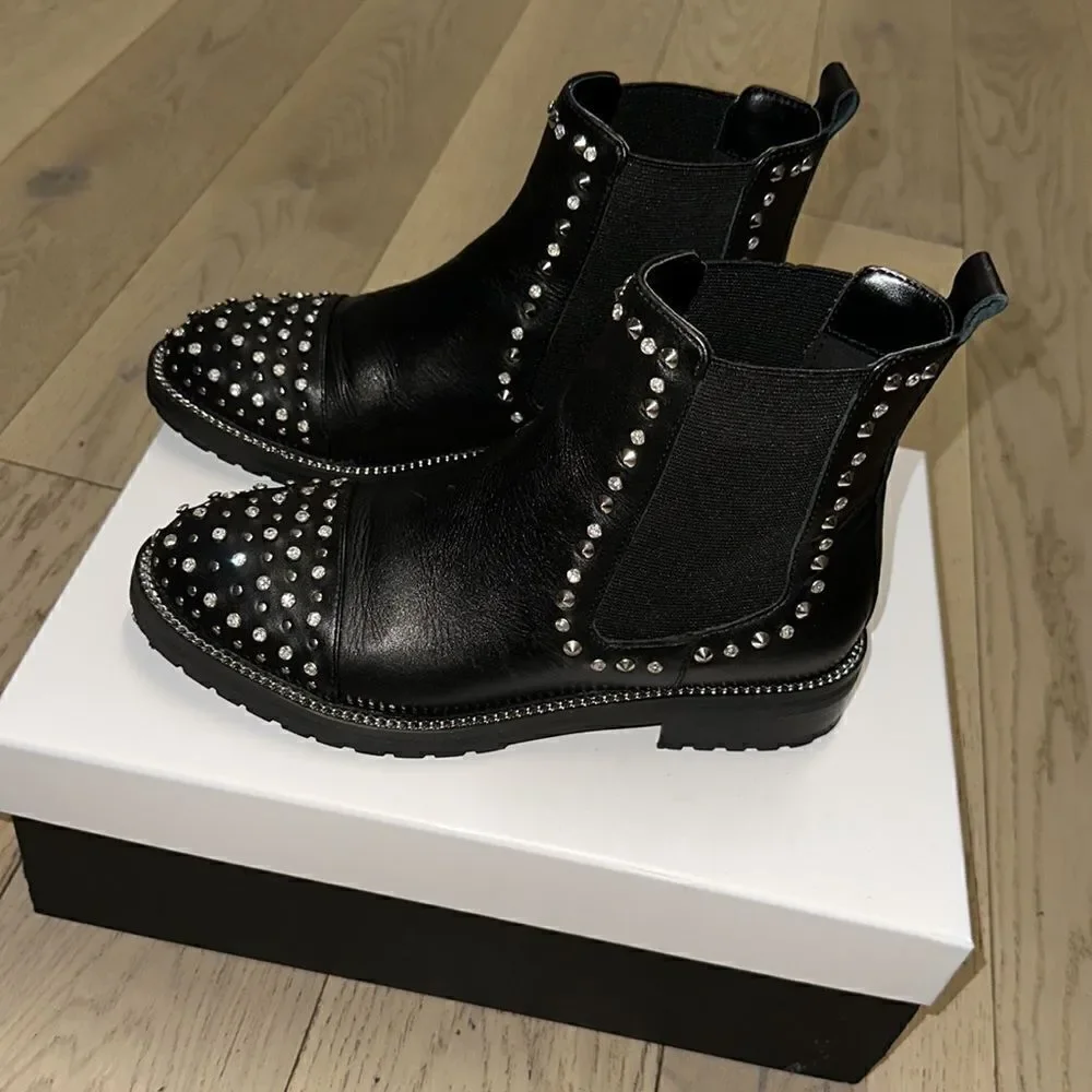 Kurt Geiger London Raven Studded Boots Black